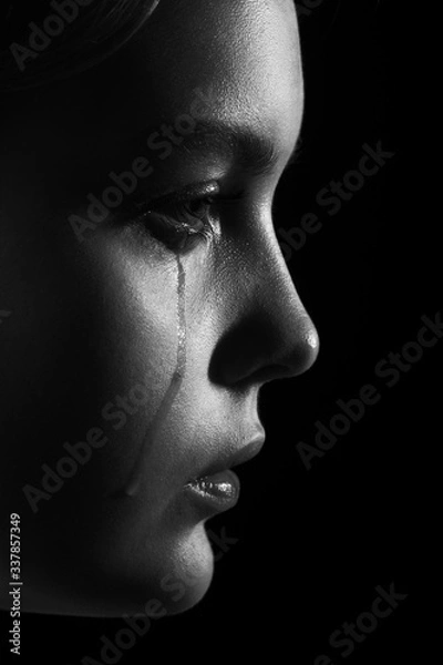 Obraz sad crying girl