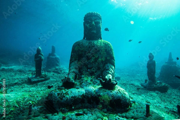 Obraz Buddha statue undersea