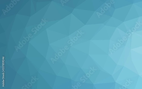 Fototapeta Light BLUE vector abstract polygonal cover. Triangular geometric sample with gradient.  Completely new template for your business design.