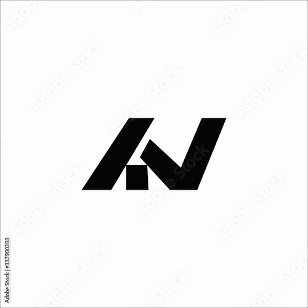 Fototapeta letter AN logo 