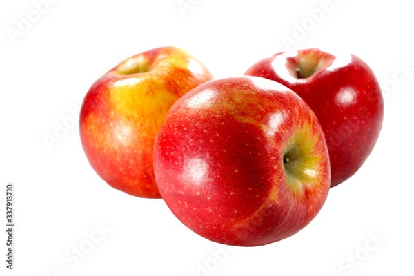 Obraz three apple on white background