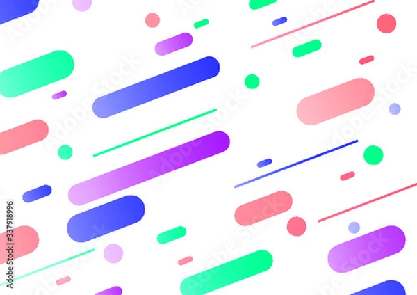 Fototapeta Colorful and Beautiful Abstract Geometric Shape Illustration for Background Template