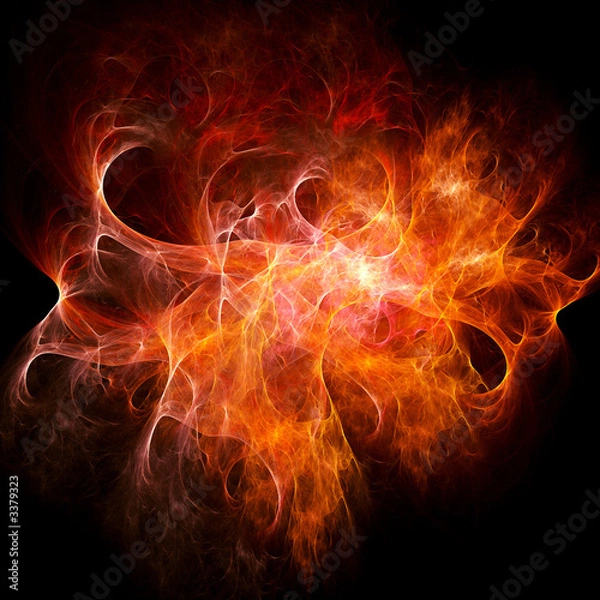 Fototapeta promienie ognia chaosu