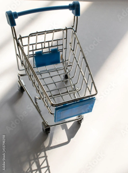 Obraz basket for products on a white background
