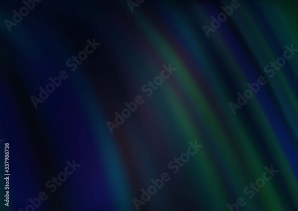 Fototapeta Dark BLUE vector template with bubble shapes. Shining illustration, which consist of blurred lines, circles. Marble style for your business design.