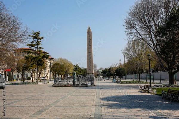 Fototapeta Turkish government announced a two-day curfew to prevent the spread of the epidemic COVID-19 caused by the novel coronavirus