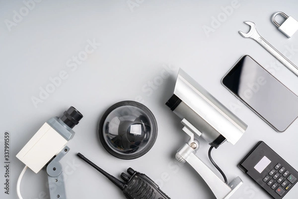 Obraz Kamera internetowa CCTV z projektem domu