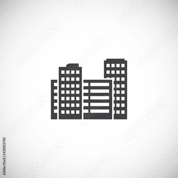 Fototapeta Estate related icon on background for graphic and web design. Creative illustration concept symbol for web or mobile app