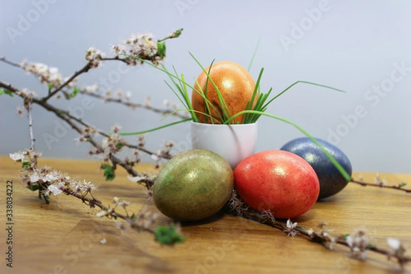 Fototapeta colorful easter eggs