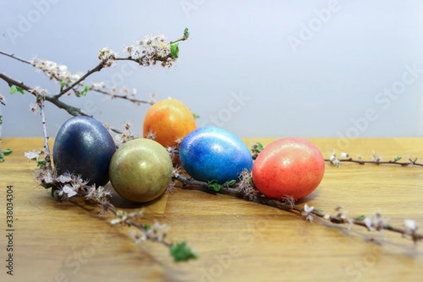 Fototapeta colorful easter eggs
