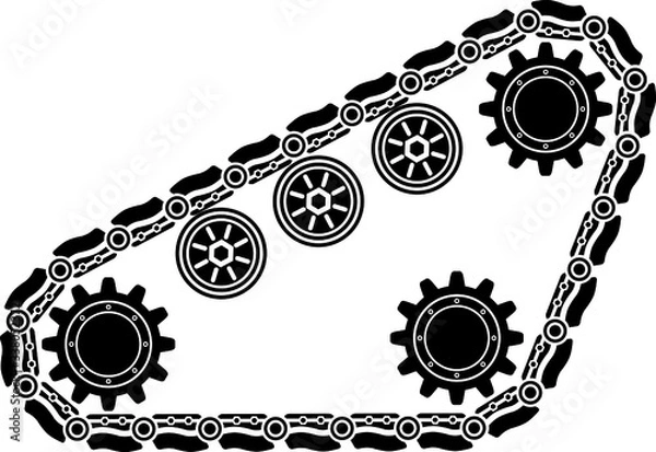 Obraz Tracks Tank,Tank Caterpillar number twenty twenty-seven