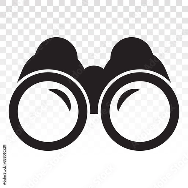 Fototapeta Binoculars field glasses vector flat icon on a transparent background
