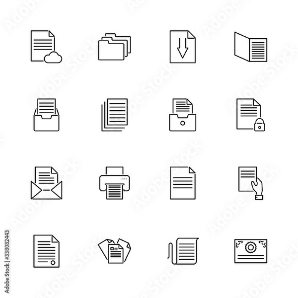 Fototapeta Documents - Flat Vector Icons