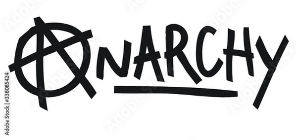 Fototapeta illustration with signs of anarchy