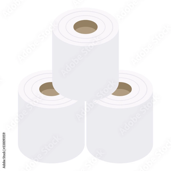 Obraz アイソメトリック　トイレットペーパー　イラスト