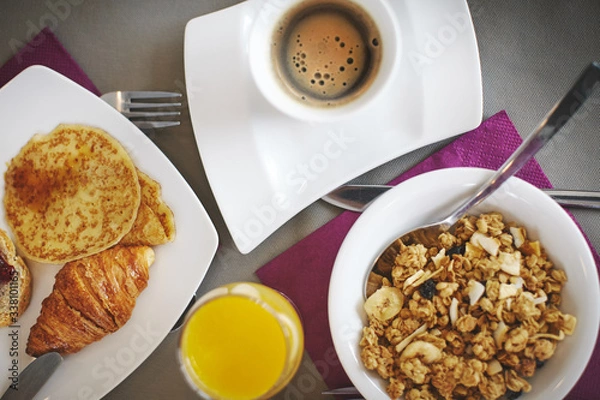 Obraz Petit déjeuner vu du dessus