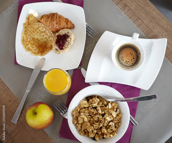 Obraz Petit déjeuner vu du dessus