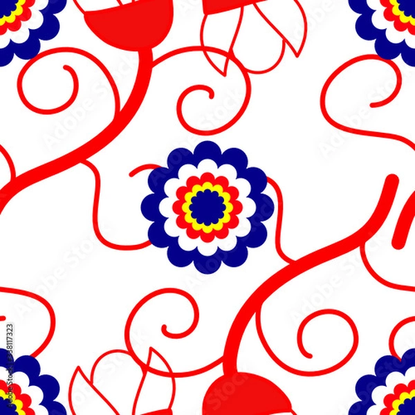 Obraz Folk floral pattern