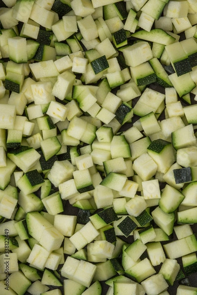 Obraz Zucchini in Würfeln