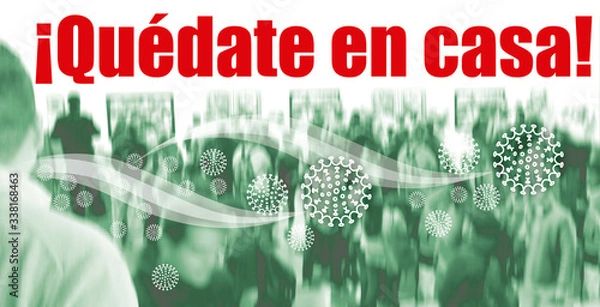 Obraz ¿Quédate en casa! en rojo