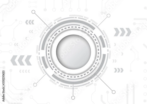 Fototapeta Circuit technology background with hi-tech digital data