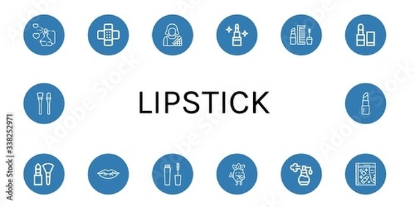 Obraz lipstick icon set
