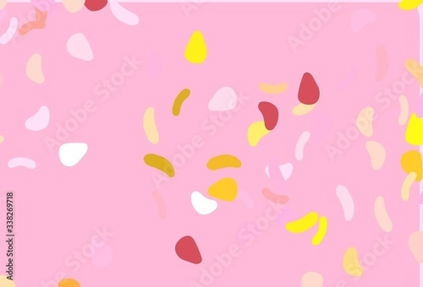 Fototapeta Light Pink, Yellow vector background with abstract forms.