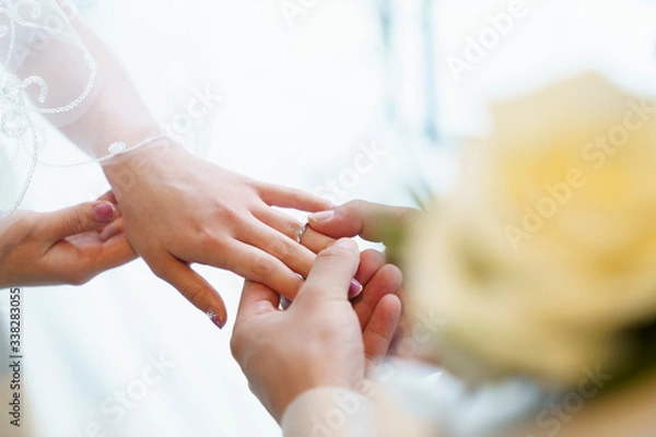 Obraz 指輪の交換 結婚式 wedding リング