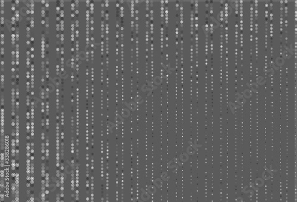 Obraz Light Silver, Gray vector background with xmas snowflakes.