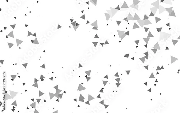 Fototapeta Light Silver, Gray vector texture in triangular style. Glitter abstract illustration with triangular shapes. Modern template for your landing page.