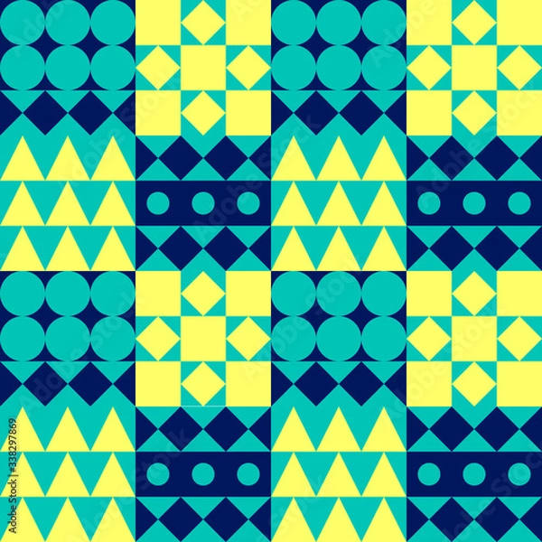 Fototapeta bauhaus color pattern