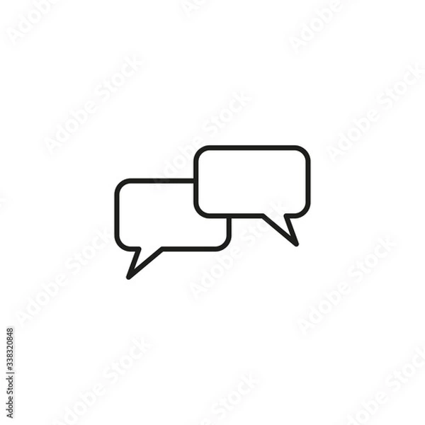 Fototapeta Speech bubbles icon vector on white background