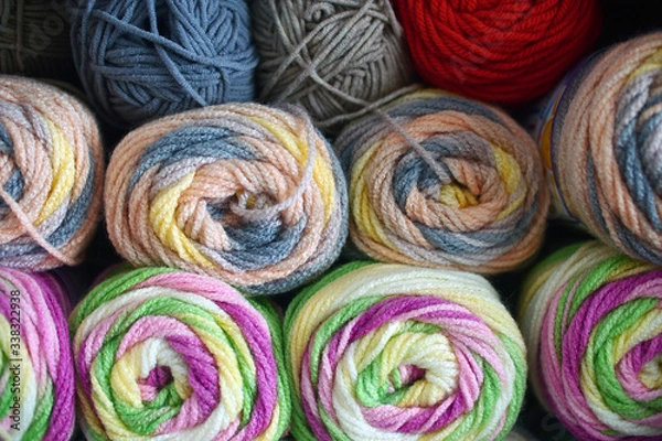 Obraz Colorful wool for knitting