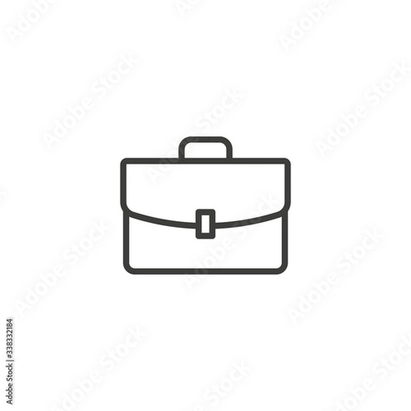 Fototapeta Suitcase icon vector on white background