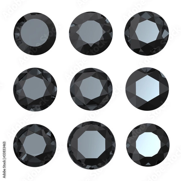 Obraz Round black sapphire