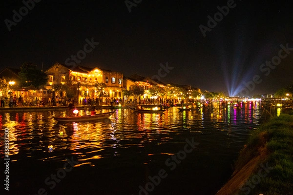 Fototapeta Magical lights in the ancient town of Hoi An.