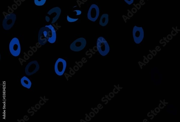 Obraz Dark BLUE vector texture with disks.