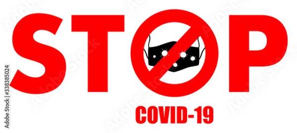 Obraz Stop Covid-19 Sign & Symbol, Illustration concept coronavirus