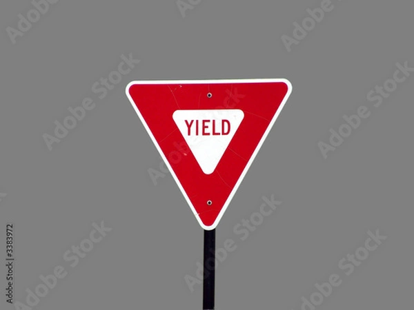 Obraz isolated yield sign
