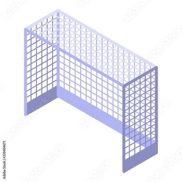 Fototapeta Field hockey gate icon. Isometric of field hockey gate vector icon for web design isolated on white background