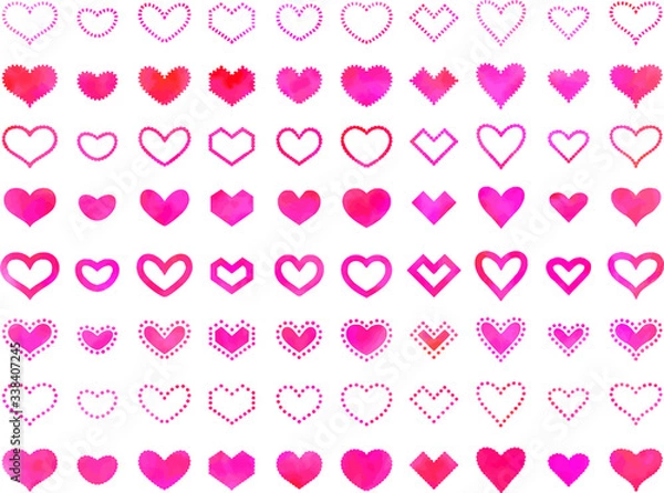 Fototapeta 様々な形のハート