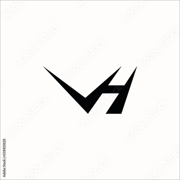 Obraz VH letter logo template design vector