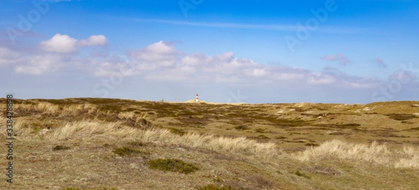 Fototapeta dunes with small lighthouse