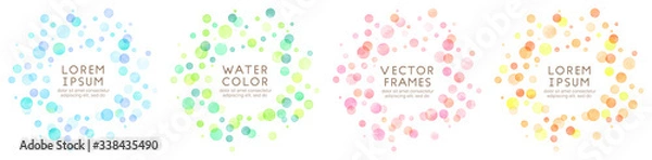 Obraz colorful watercolor bubble frames (vector)