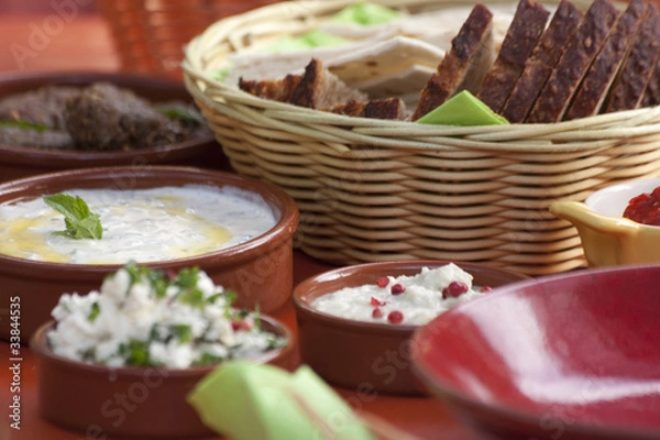 Obraz Table de restaurant en été