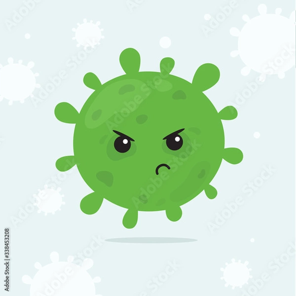Fototapeta Vector illustration of coronavirus 2019 nkoV. Coronavirus outbreak concept. coronavirus infection, viral cell microbe.