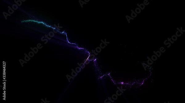 Fototapeta Cold tone Magic Trail Particle.