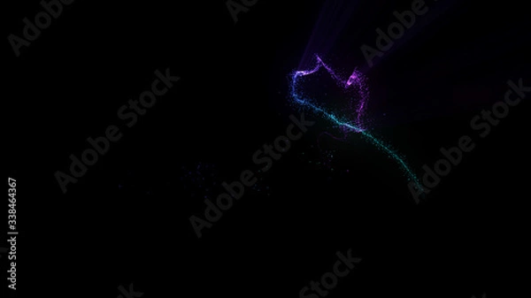 Fototapeta Cold tone Magic Trail Particle.