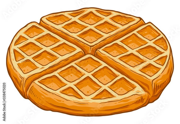 Obraz Delicious waffle illustration