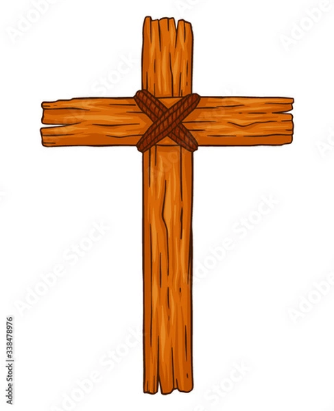 Obraz Rustic Wooden Christian Cross